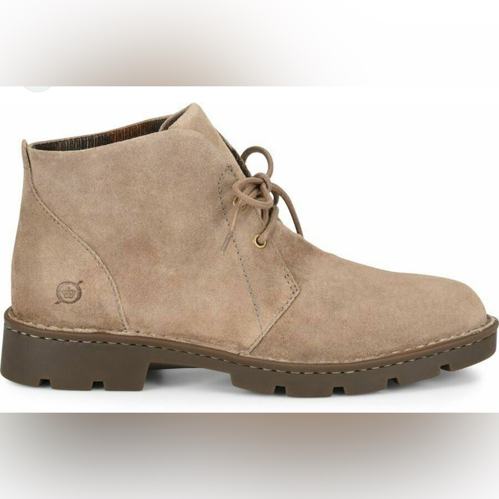 Born Bannie Taupe Suede Ankle Boots